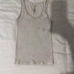 White Ribbed Tank Top from skims